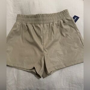 Leather Tan Shorts